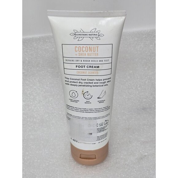Something Natural Coconut & Shea Butter Foot Cream 8 Oz / 237 Ml Coconut Scented - Picture 2 of 2
